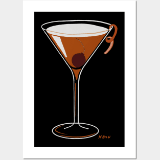Manhattan cocktail Posters and Art
